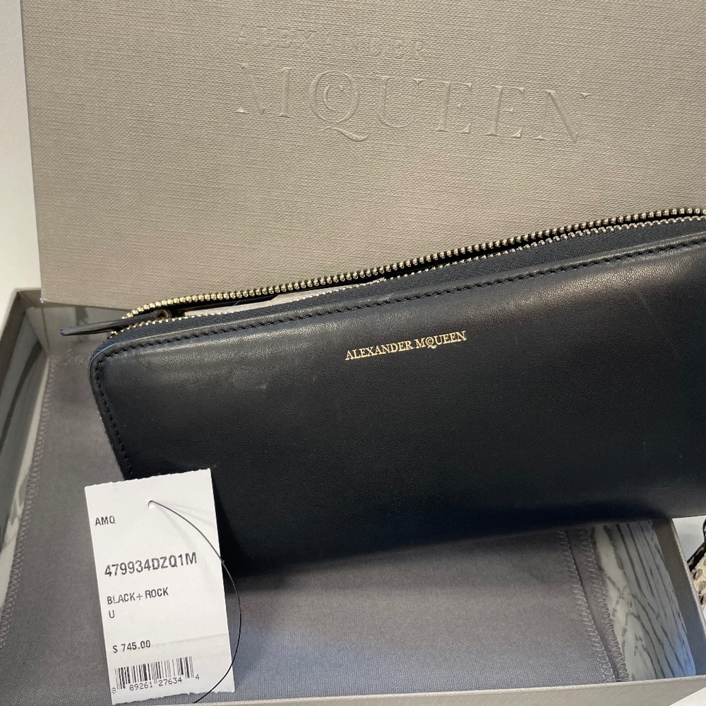Alexander McQueen zip around wallet